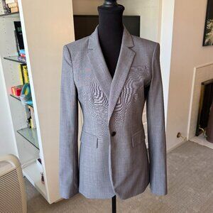 Banana Republic Gray Wool Blend Blazer Size 6 Tall | Tailored Career Jacket Mini